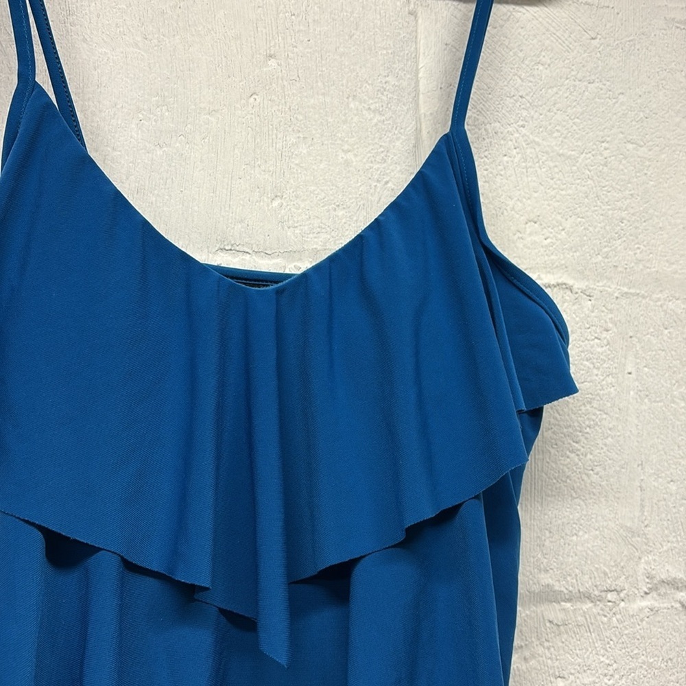 Magicsuit By Miraclesuit Solid Blue Rita Ruffle T… - image 2